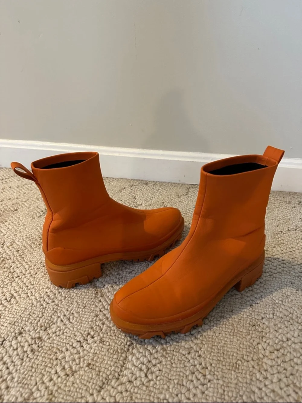 rag & bone orange chunky-sole ankle boots - Picture 2 of 3